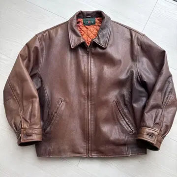 J.CREW 브라운 가죽 자켓
