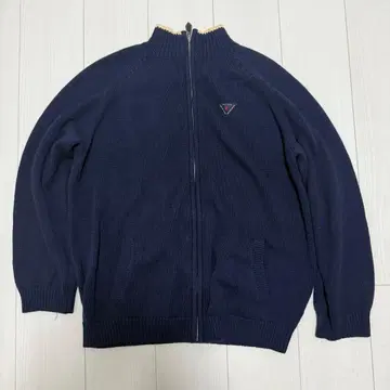 칼 헬무트 집업 니트 가디건 L 스웨터 네이비