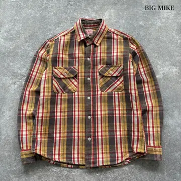 [ BIG MIKE ] 빅마이크 플란넬 셔츠 긴팔 워크 셔츠 플란넬 셔츠