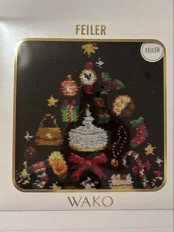 FEILER WAKO 크리스마스 트리 손수건 블랙 케이스 없음
