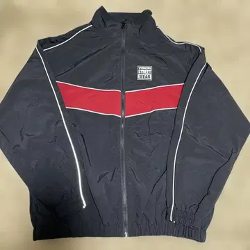 VISION STREET WEAR 나일론 자켓 블랙/빨간색