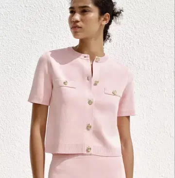 숏 슬리브 니트 가디건 zara