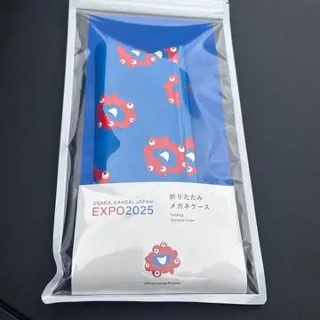 미사용 새상품 미야쿠미야쿠 접이식 안경 케이스 블루 오사카 만박