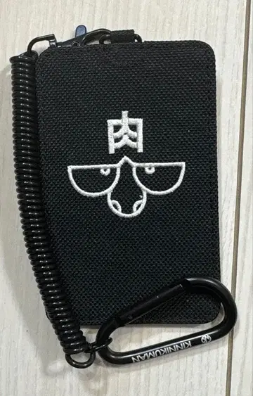 근육맨 패스 케이스 블랙 카라비너 포함 근육 스구루 미사용 새상품