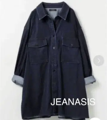 JEANASIS 니트 데님 오버 셔츠 자켓 빅 실루엣
