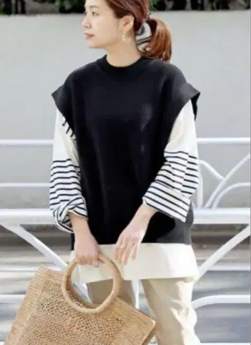 [JOURNAL STANDARD] 크루넥 베스트 코튼 아제 베스트