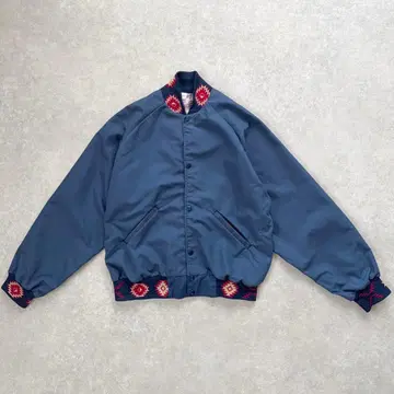 80s 90s 빈티지 오르테가 패턴 네이티브 블루종