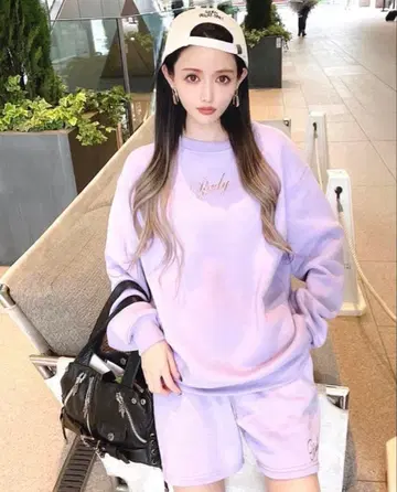 Rady 레이디 로고 하프 셋업 보라색