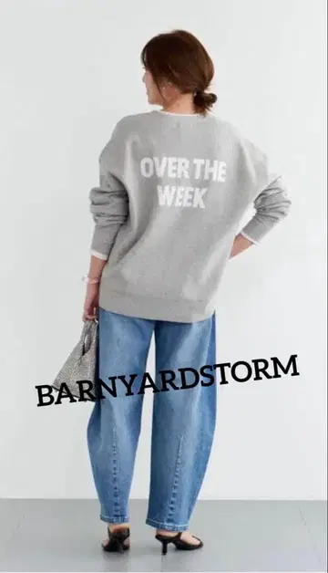 BARNYARDSTORM 로고 자카드 가디건