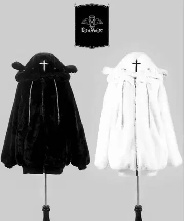 DimMoire 디딤모아르 BABY SHEEP 퍼 후드티 블랙