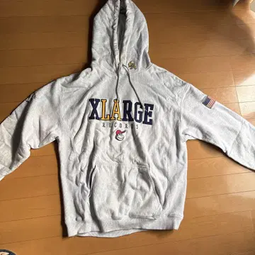 XLARGE 후드 부착 후드티 그레이