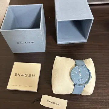 SKAGEN 블루 쿼츠 손목시계