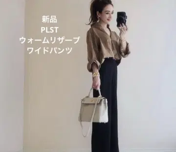PLST 웜 리저브 와이드 팬츠 xxs 블랙