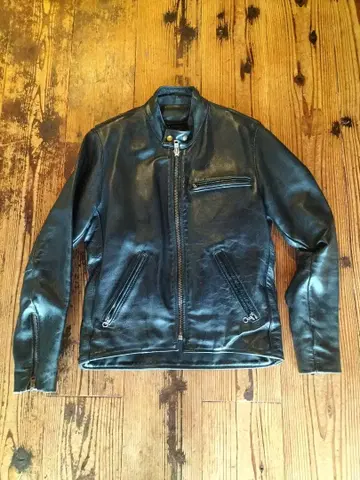 vanson Leathers 블랙 싱글 라이더 자켓 40