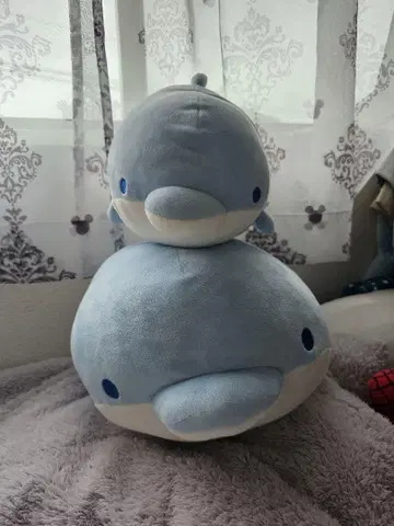 오아라이 수족관 한정판 돌고래 봉제 인형 세트 대소