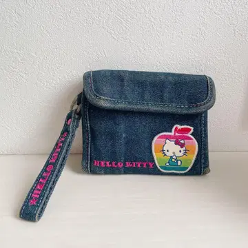 헬로키티 헤이세이 레트로 지갑 데님 원단 산리오 sanrio KITTY