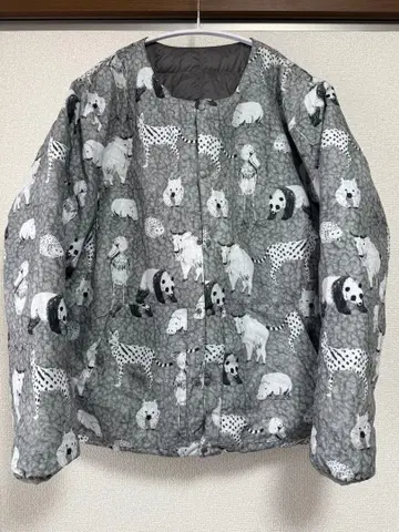 그라니프 동물 패턴 리버서블 다운 자켓 L 사이즈