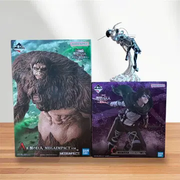 진격의 거인 제일복권 짐승의 거인 리바이 한지 피규어 세트 묶음 판매