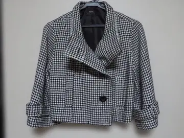 ISSUE 하운드 투스 패턴 테일러드 자켓