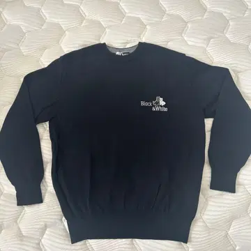 Black & White 크루넥 스웨터 L 블랙