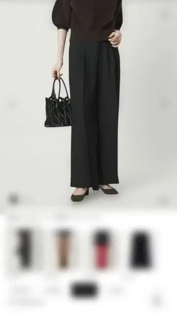 유나이티드 애로우즈 2턱 와이드 팬츠