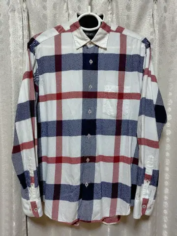 레어 BLACK LABEL CRESTBRIDGE 체크 무늬 긴팔 셔츠 M