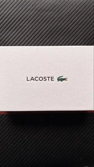 LACOSTE 네이비 가죽 명함지갑