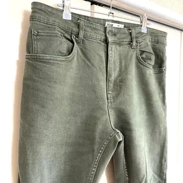 Bershka/ 스트레치 밀리터리 그린 데님 USA44 [청바지]