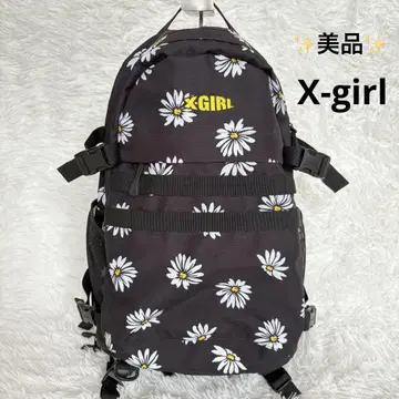 새상품급 X-girl 꽃무늬 백팩 A4 대응 엑스걸