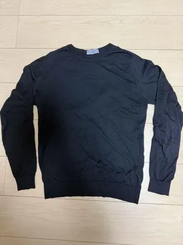 JOHN SMEDLEY 씨 아일랜드 코튼 니트 블랙 S