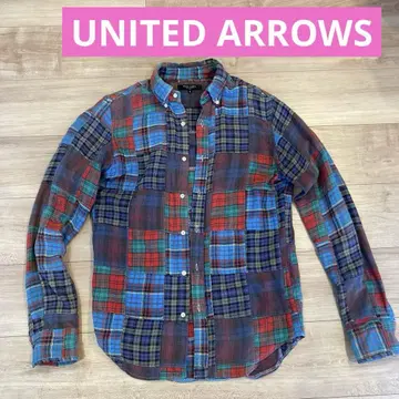 UNITED ARROWS 체크 무늬 플란넬 셔츠