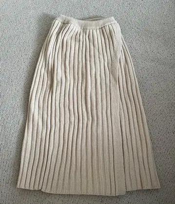 Ray Beams 베이지 니트 랩 롱 스커트