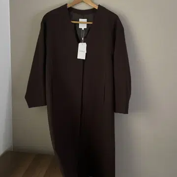 LEPSIM 브라운 노카라 롱 코트 택 포함 새상품
