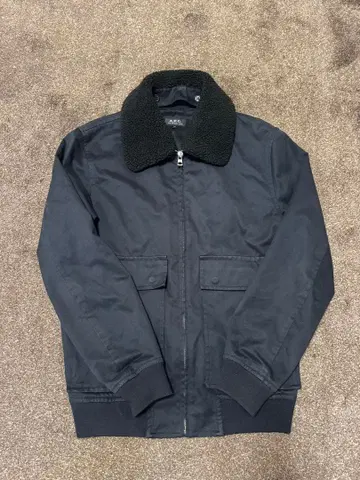 A.P.C. 보아 옷깃 네이비 집업 자켓 XS