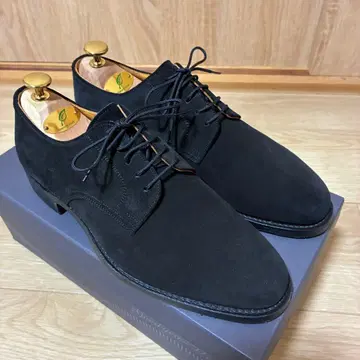 SCOTCH GRAIN 블랙 스웨이드 드레스 슈즈 24cm