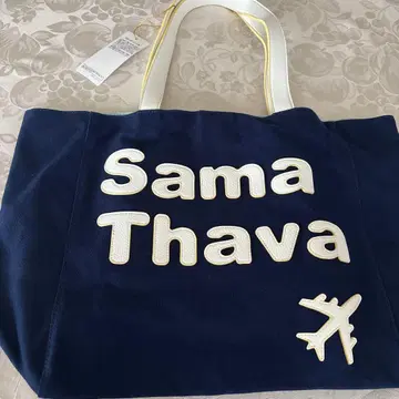 Sama Thava 토트백 네이비 하네다공항 한정판 새상품