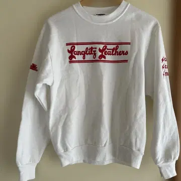 랑그리츠 가죽 맨투맨 트레이닝복 구제 의류 양면 프린트 USA제