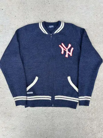 NewYork 야키스 니트 블루종 00s