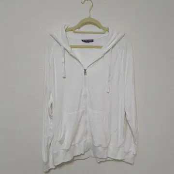 MICHAEL KORS 화이트 풀 집업 후드티 L