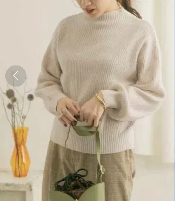 하이넥 리브 풀오버