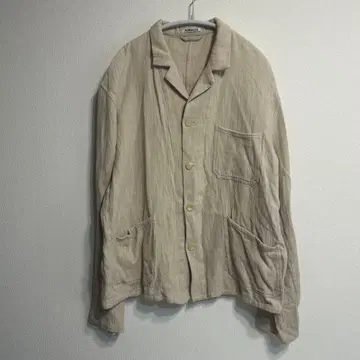 AURALEE SAMPLE 베이지 긴팔 셔츠