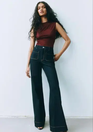 H&M 와이드 하이 데님 이번 시즌