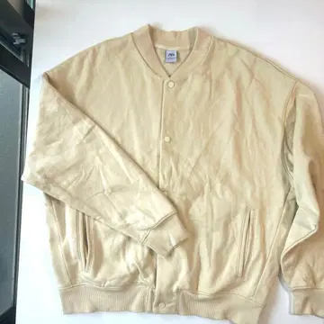 ZARA 남성용 맨투맨 블루종 XL 사이즈 베이지