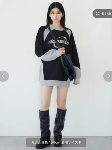 MURUA 레이서 자카드 니트 원피스 새상품
