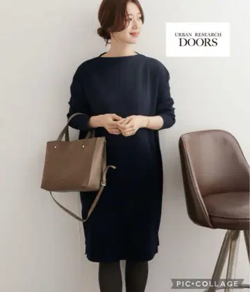 URBAN RESEARCH DOORS 밀라노 리브 보트넥 원피스