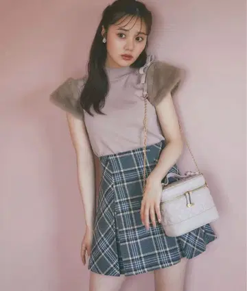 tocco closet 이너 팬츠 포함 체크 미니 스커트