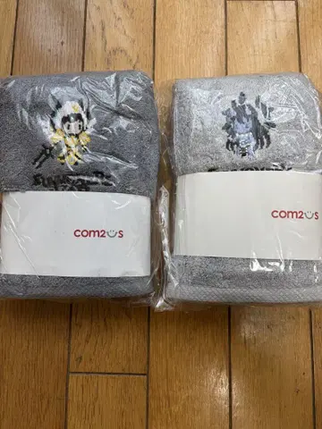 com2us 캐릭터 타월 2장 세트 그레이