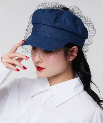 나르시스 데님 튤 헌팅 캡