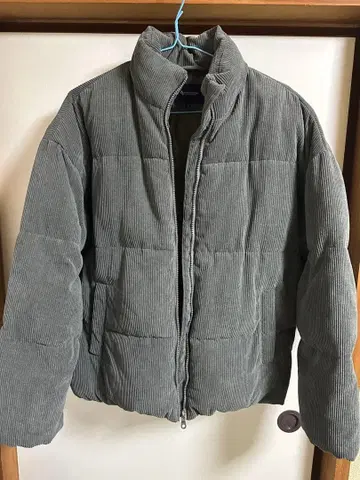 BLUE STANDARD 그레이 코듀로이 다운 자켓 L
