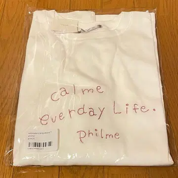 [philme] embroidery long sleeve T 핑크